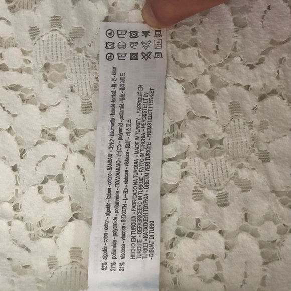 SOLD Zara Crochet Lace Exaggerated Ruffle Bell Sleeve Blouse - Picture 11 of 13